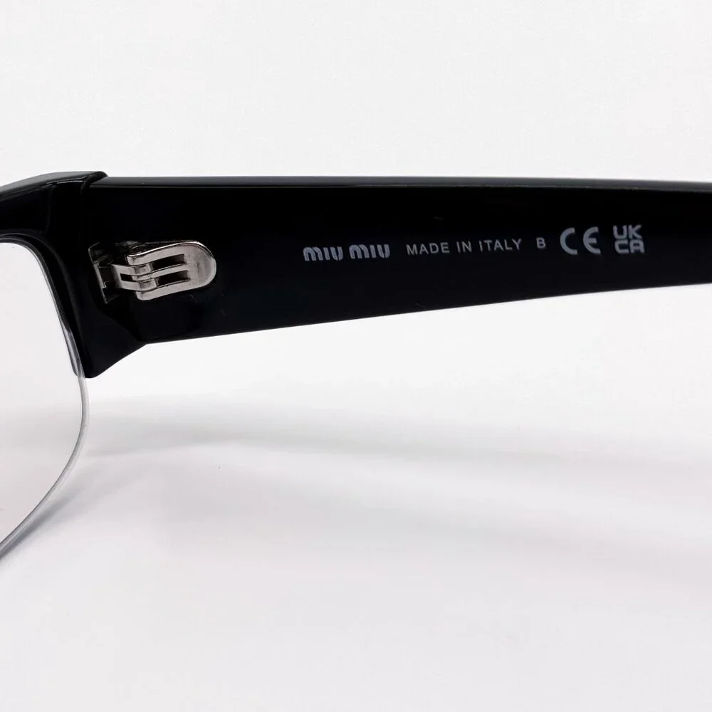 NEW MIU MIU EYEGLASSES MUB07S 16K08N BLACK WOMEN MU B07S SMU B07